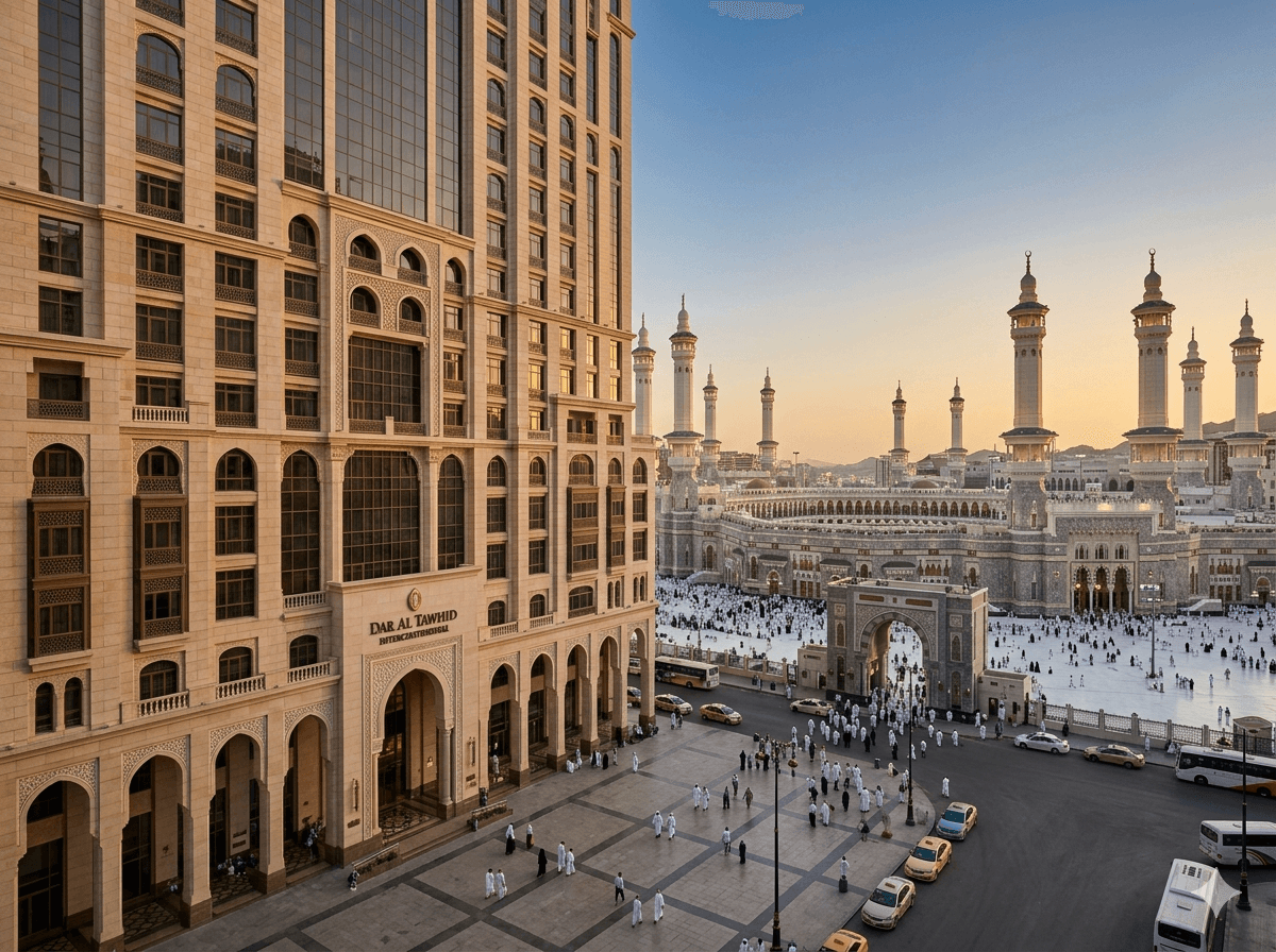 Dar Al Tawhid Intercontinental hotel exterior with Masjid al-Haram view, Makkah